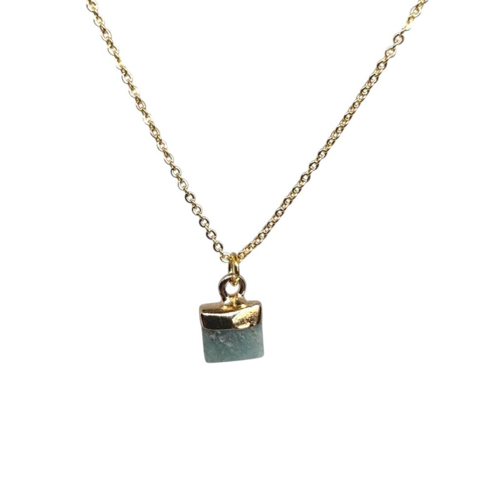 Indio Jewelry Delicate Gold Amazonite Gemstone Necklace #203